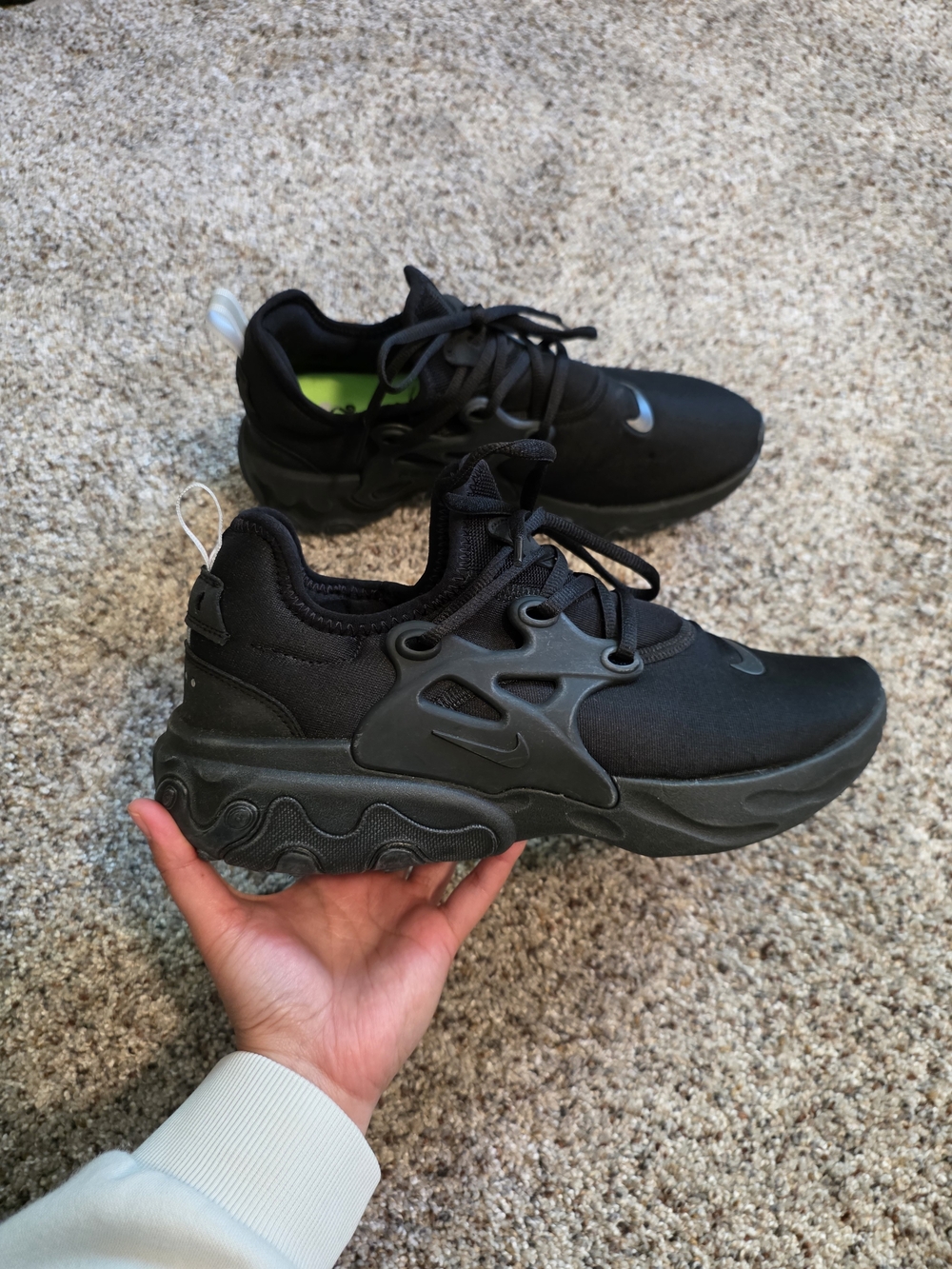 Nike Presto All-Black Lace-Up Sneakers
